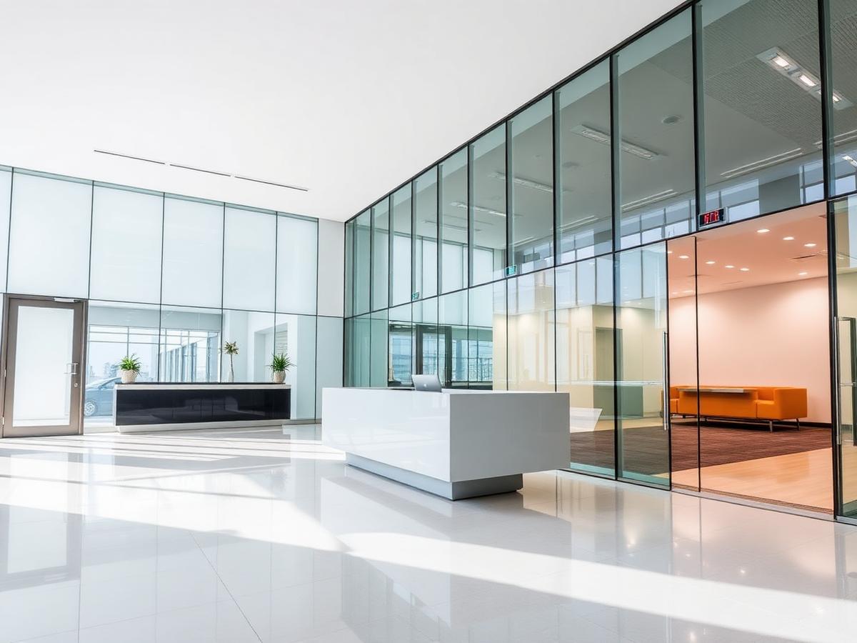 Bright, spotless commercial lobby